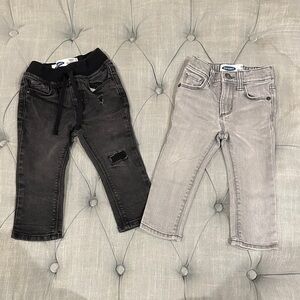 Old Navy Kids Black and Gray Jeans